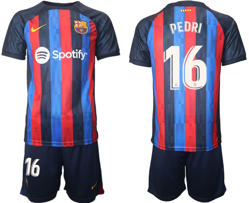 Men 2022-2023 Club Barcelona home blue #16 Soccer Jersey